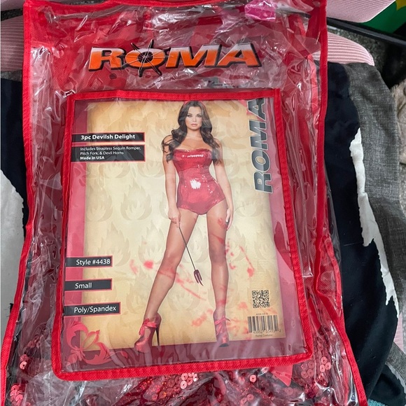 Roma Scarlet Sequin Ensemble - Picture 1 of 1